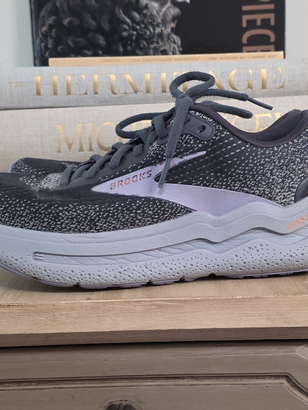 Brooks Ghost Max 2 Women’s Cushioned Running Shoes Gray and Lilac